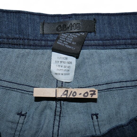GS-115 Men's Size 36x32 Jeans Relaxed Fit Dark Rinse Thick Stitch Denim BKE NWT - Picture 8 of 9